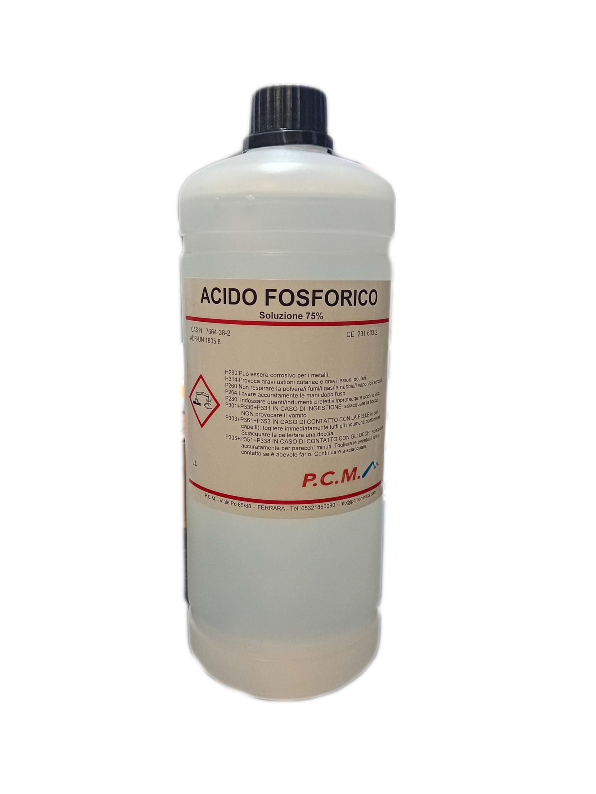ACIDO FOSFORICO 75% 1 LT ANTI RUGGINE ACIDIFICANTE P.C.M.
