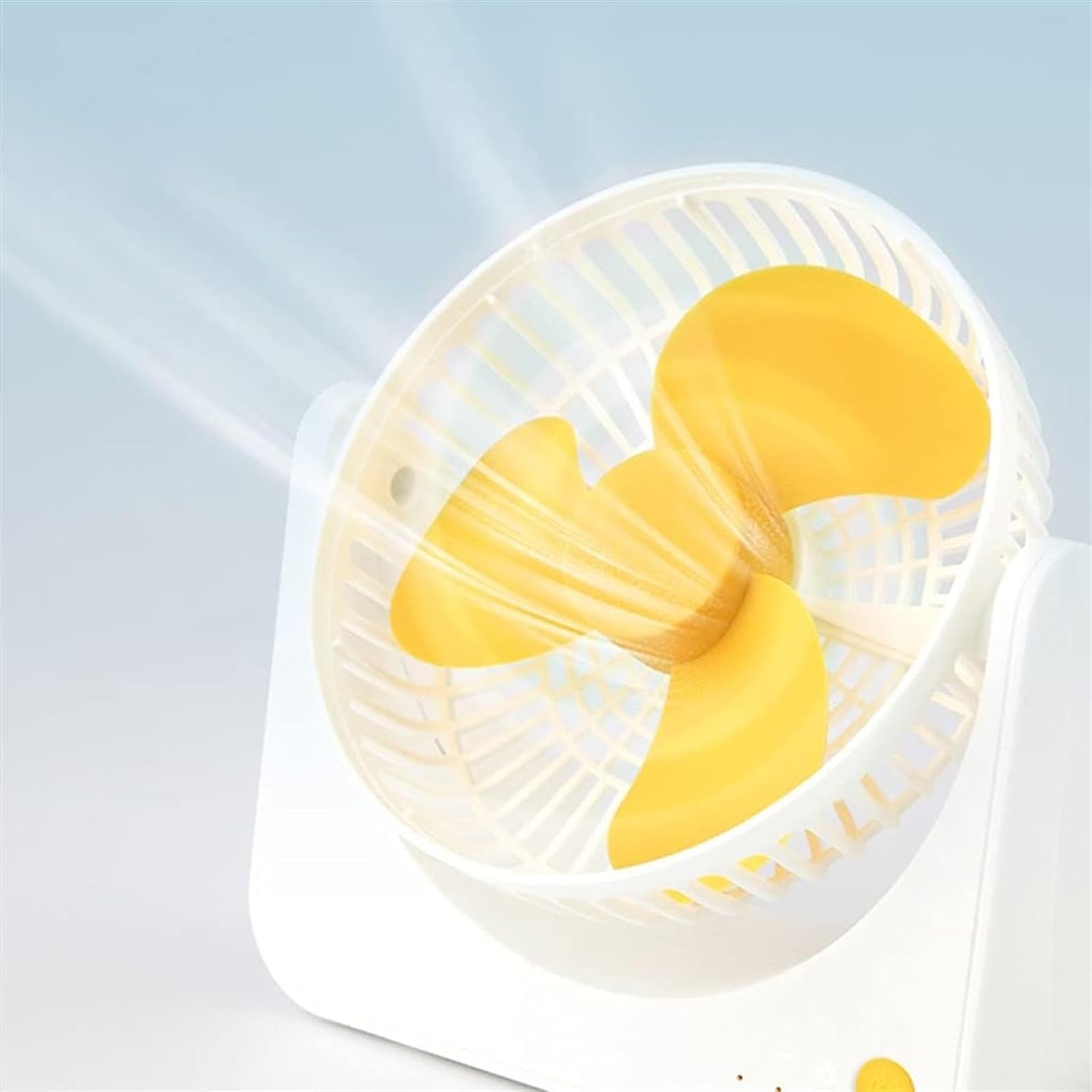 Cichy Miniventilator met 3 snelheden, USB-oplaadbare bureauventilator, omhoog/omlaag verstelbare persoonlijke ventilator, lichtgewicht draagbare handventilator Wiatraki stojące
