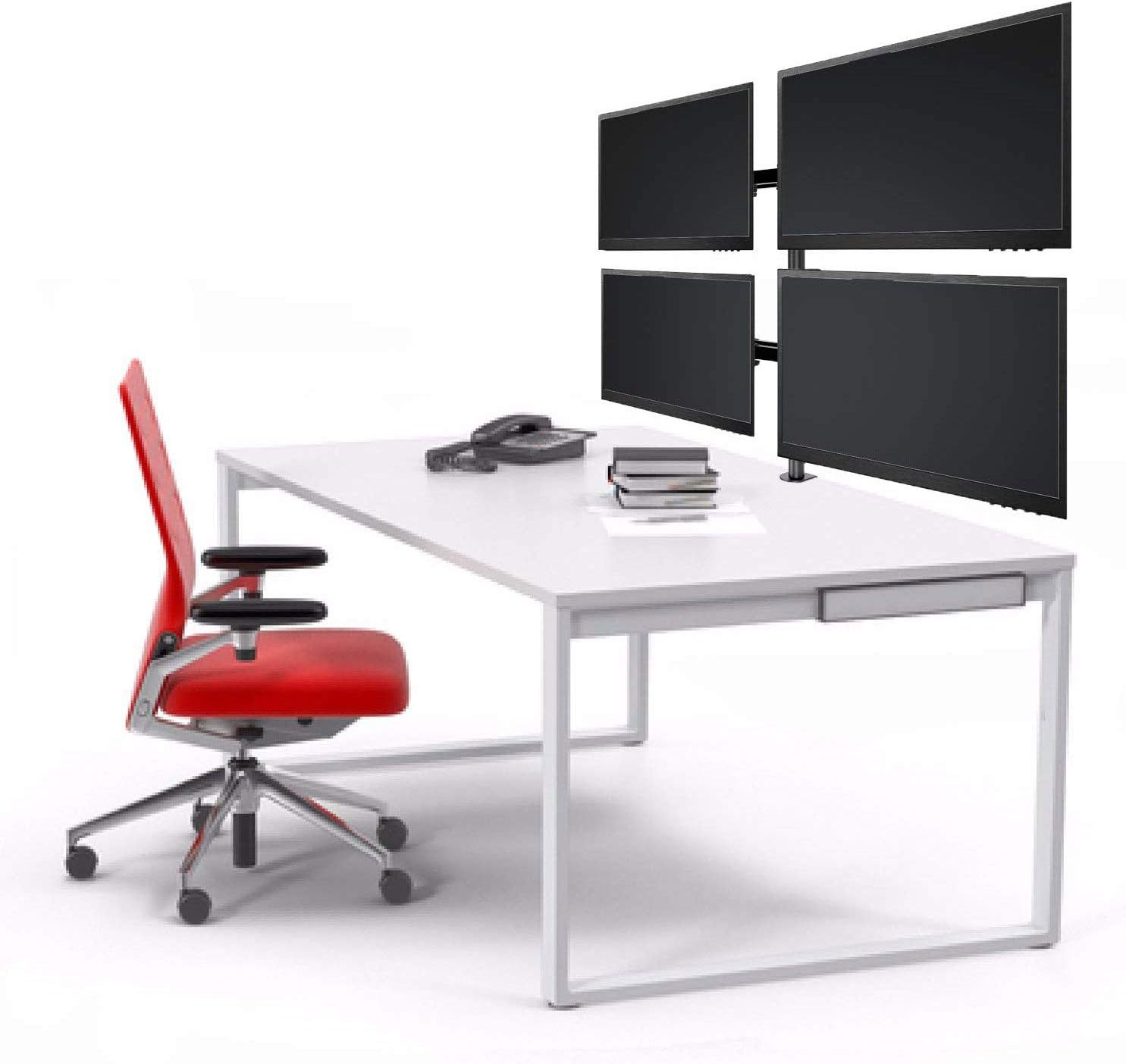 Exclusive Discount 90% Price WALI Quad Monitor Stand, 4 Monitor Stand Fits Heavy Duty Computer Screen up to 27 inch, Full Adjustable Desk Mount Holds up to 22 lbs per Arm (M004), Black Lowest Price WALI Quad Monitor Stand, 4 Monitor Stand Fits Heavy Duty Computer Screen up to 27 inch, Full Adjustable Desk Mount Holds up to 22 lbs per Arm (M004), Black