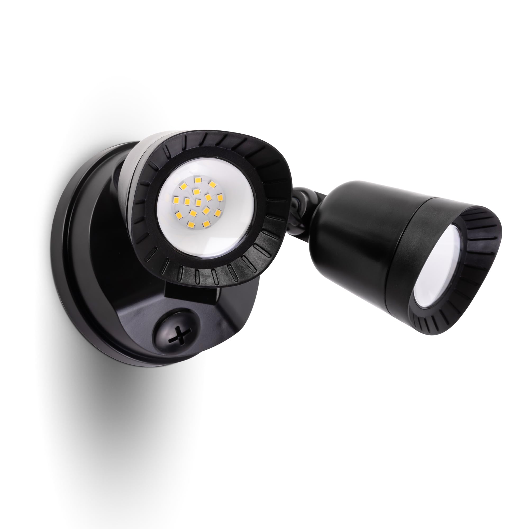 LUXFLY LED Flood Lights Outdoor, 16W 1900LM 5000K Daylight, IP65 Waterproof Security Lights with 2 Adjustable Heads, Exterior Wall Light for Patio,