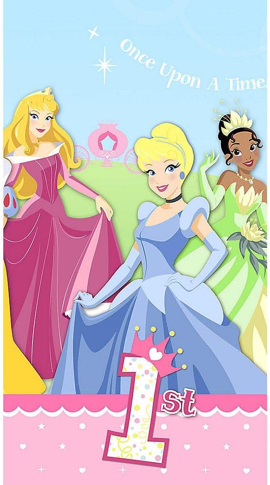 Amazon Com Disney Princess 1st Birthday Plastic Table Cover 1ct Toys Games