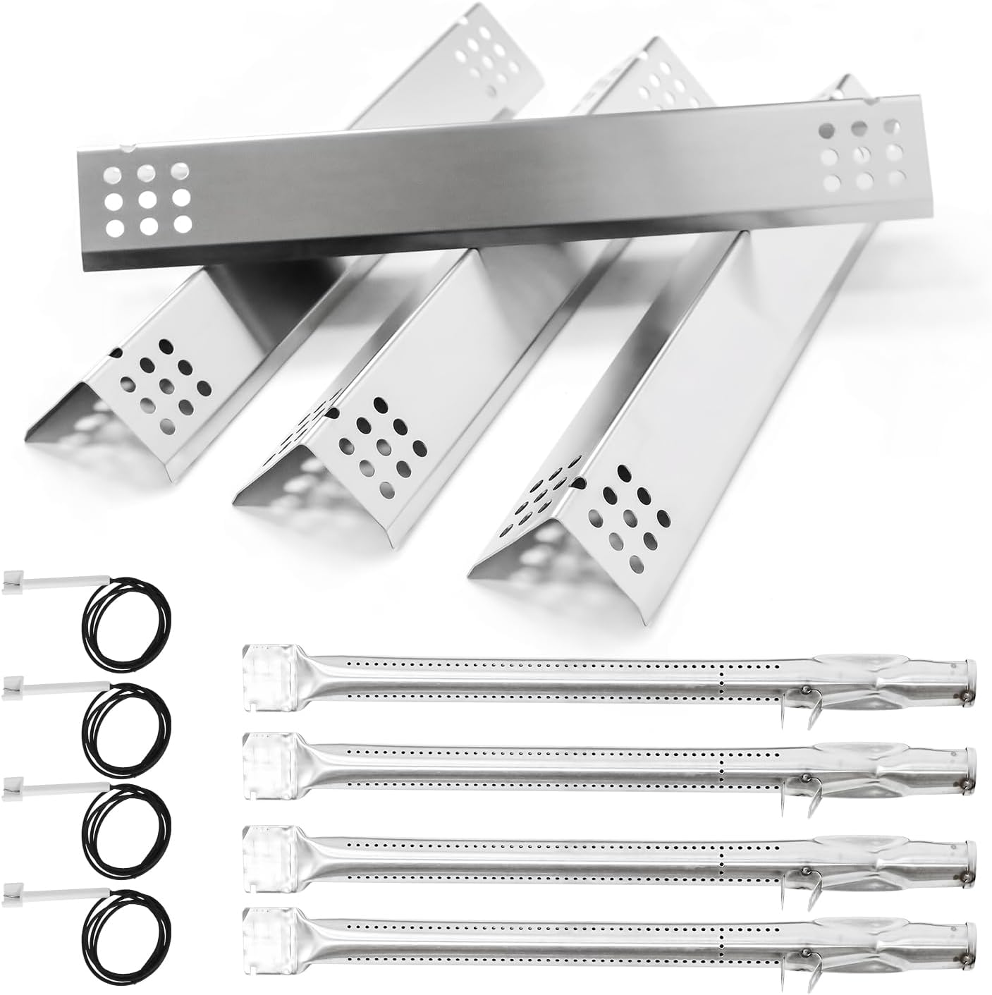 Grill Replacement Parts for Monument 4-Burner 24367,35633,17842, 24633,41847NG Gas Grill, Burner Tube, Heat Plate Tent, Igniter for Kitchen aid 720-0954, Monument 6 Burner 77352 77352MB 77352-MB