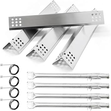 Grill Replacement Parts for Monument 4-Burner 24367,35633,17842, 24633,41847NG Gas Grill, Burner Tube, Heat Plate Tent, Igniter for Kitchen aid 720-0954, Monument 6 Burner 77352 77352MB 77352-MB