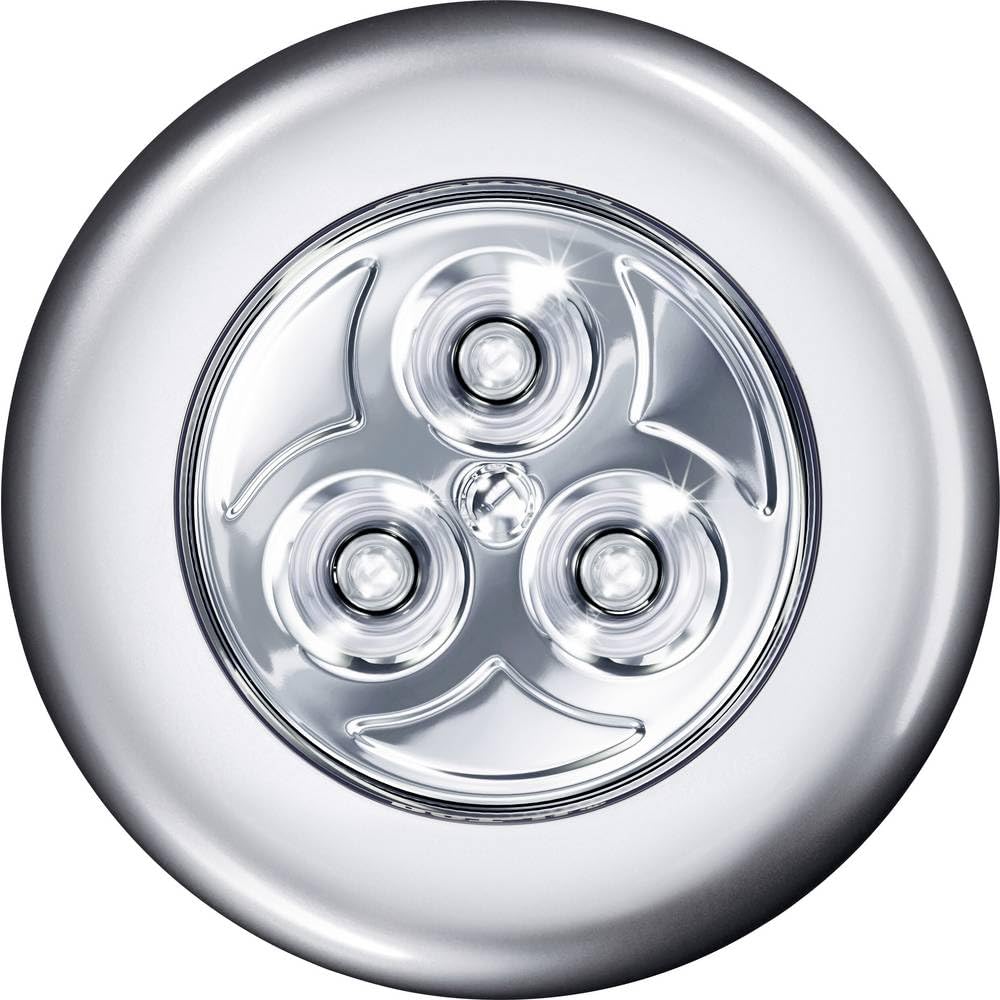 OSRAM DOT-it Classic Battery Operated LED Light Silver Plastic IP20 for Cupboard Kitchen Night Light