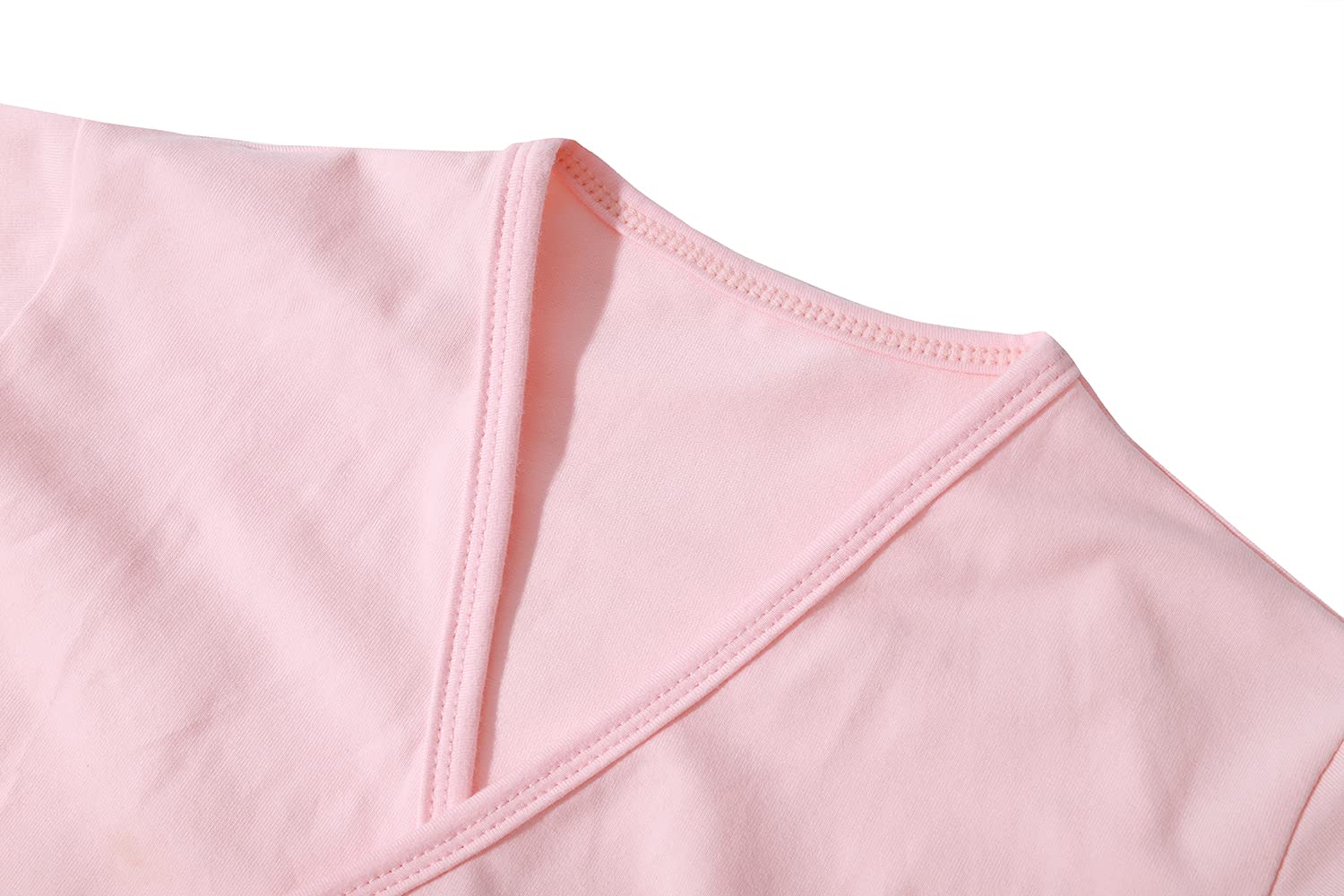 Cache-Coeur de Danse Coton Veste de Ballet Manches Longues Manteau Hauts de Danse pour Enfants Filles Femmes