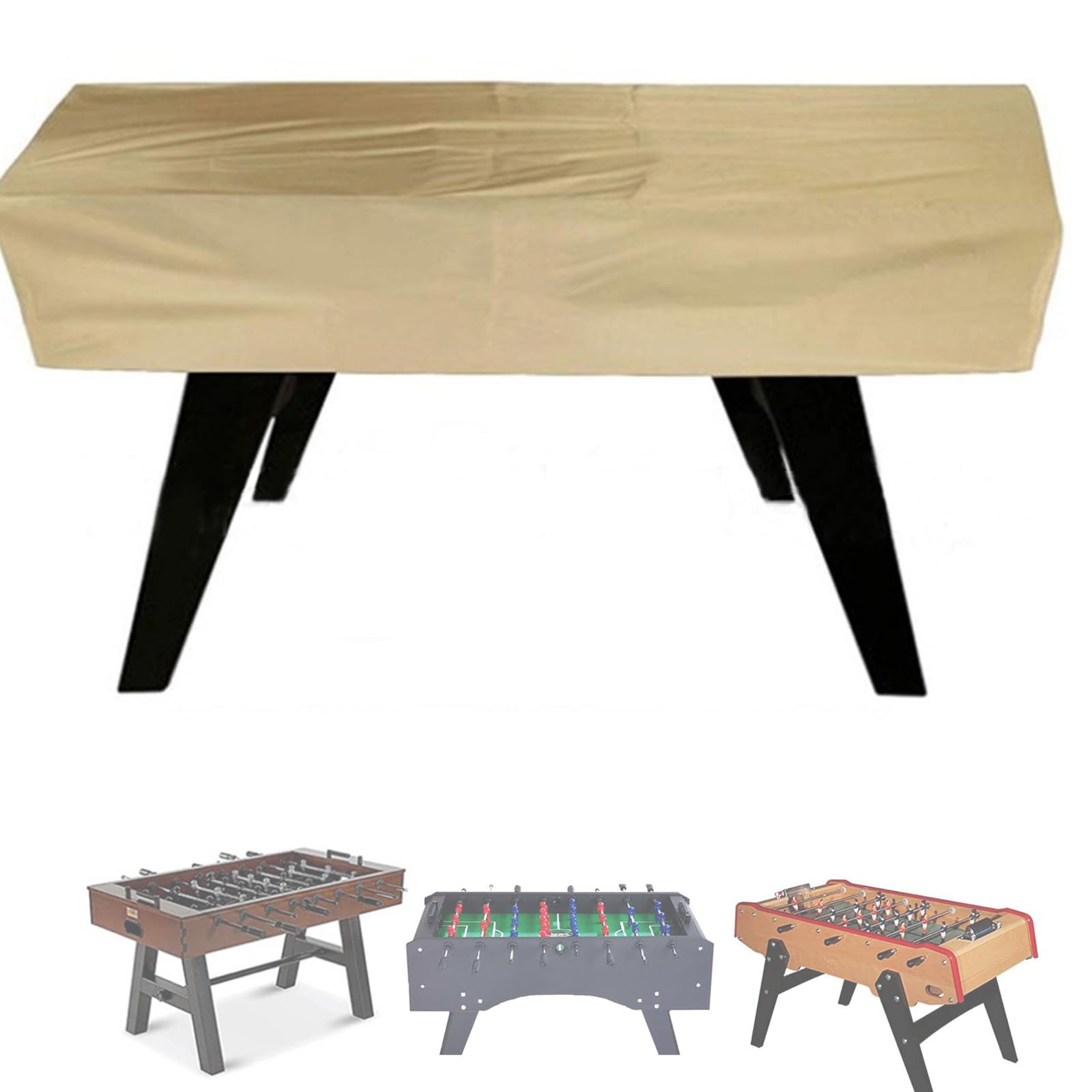 Coperture per Tavoli da Calcio,Copertura Protezione per Biliardino per Esterni Interni, Impermeabile Rettangolari Telo Protettiva Custodia per Foosball Table da Esterno(Size:142 x 132 x 38cm,Color:B