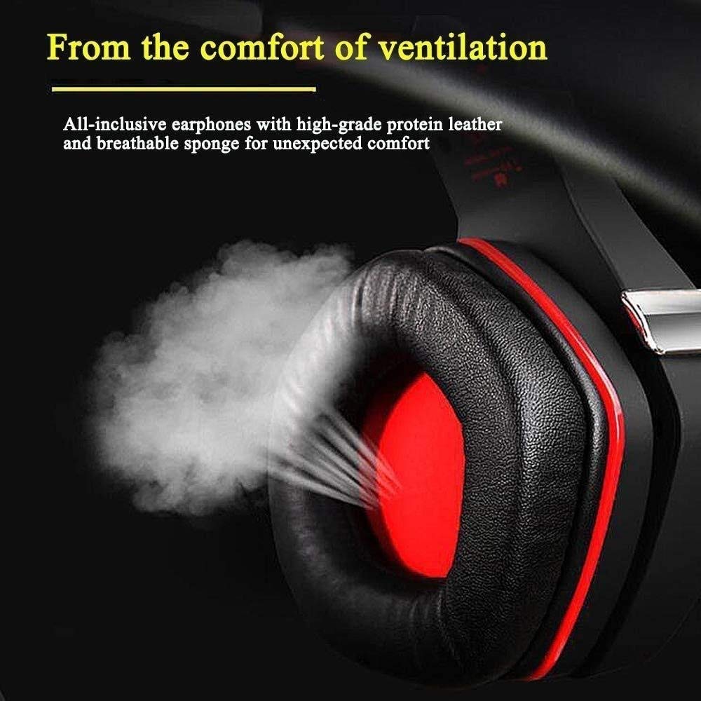 Auriculares USB 7.1 de Sonido Envolvente de Juegos for PC, Xbox One, los Auriculares del oído Más de Sonido Envolvente con micrófono, luz del LED for Mac Interruptor portátil Playstation