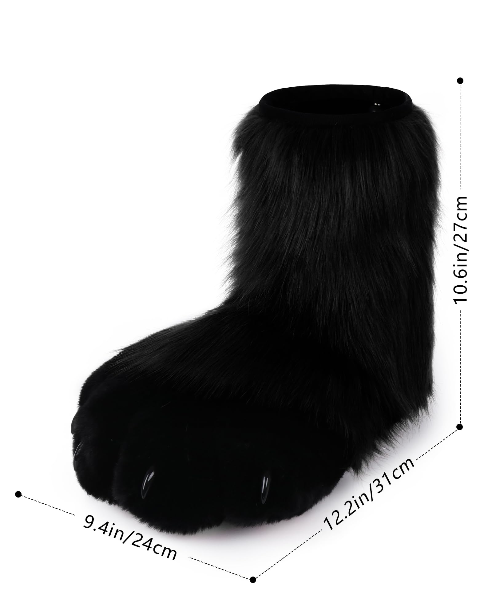 BNLIDES Cosplay Animal Cat Wolf Dog Fox Fursuit Feet Paw Claw Shoes Furry Boots Costume Accessories for Adult
