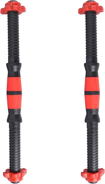 2pcs Barres de Dumbbell réglables Barres réglables de poignées de dumbbell Accessoires de haltérophilie pour la formation Sport entraînement Gym