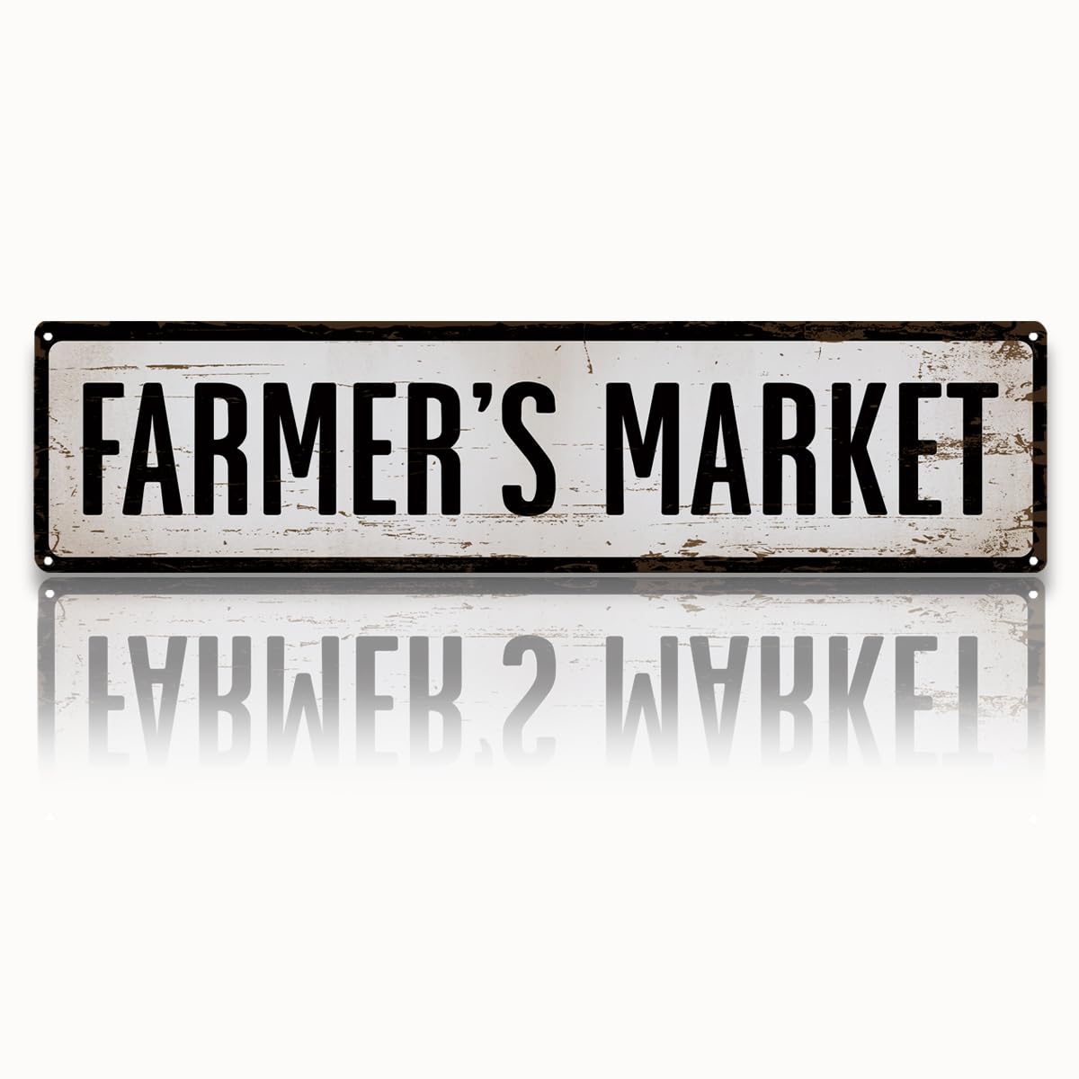 Targa in metallo con decorazione per fattoria, cartello per mercato agricolo, targa da parete rustica vintage, da appendere per stand della fattoria, cucina, fienile, mercato della spesa, porta di