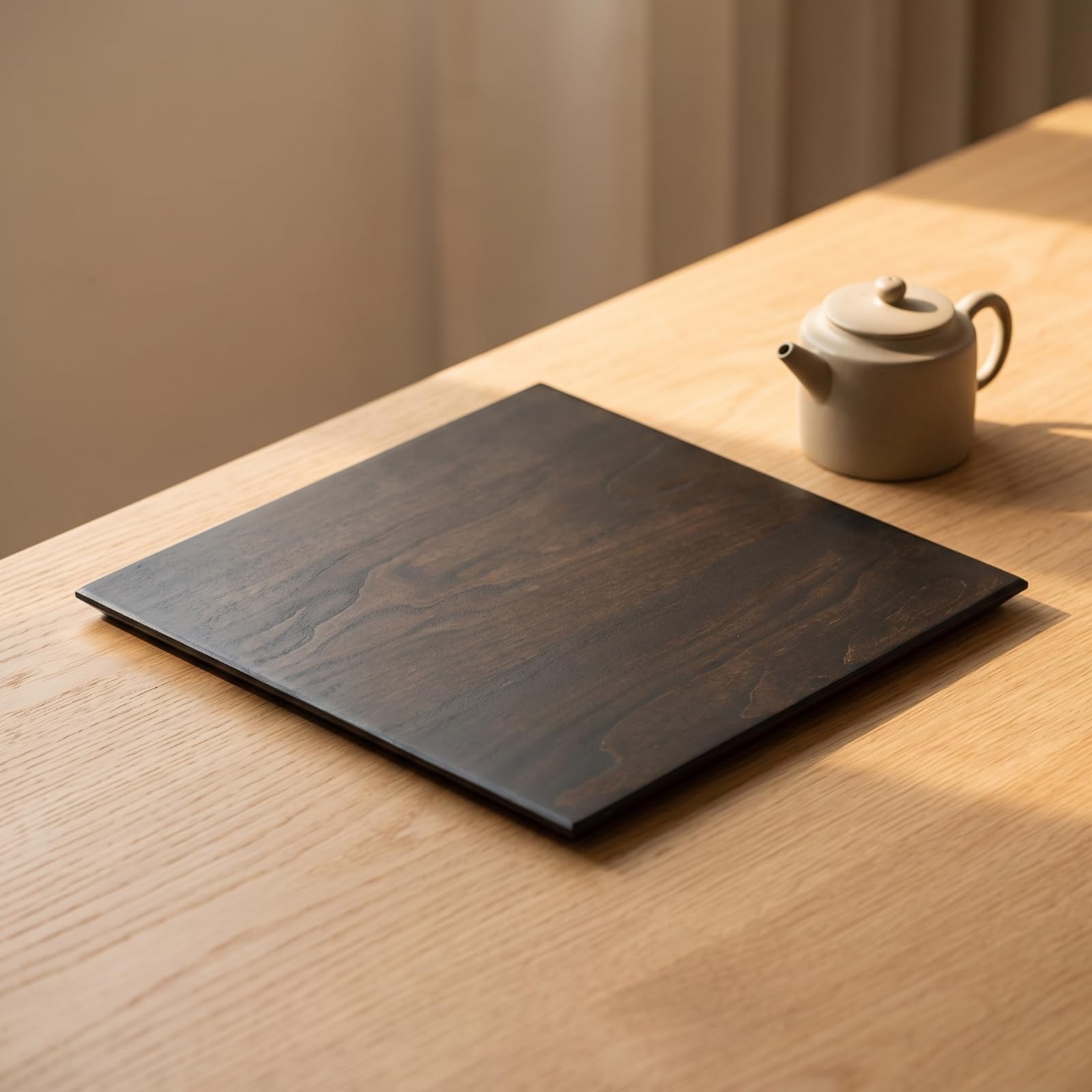Plateau Service en Bois, 35 × 35 × 1 Cm