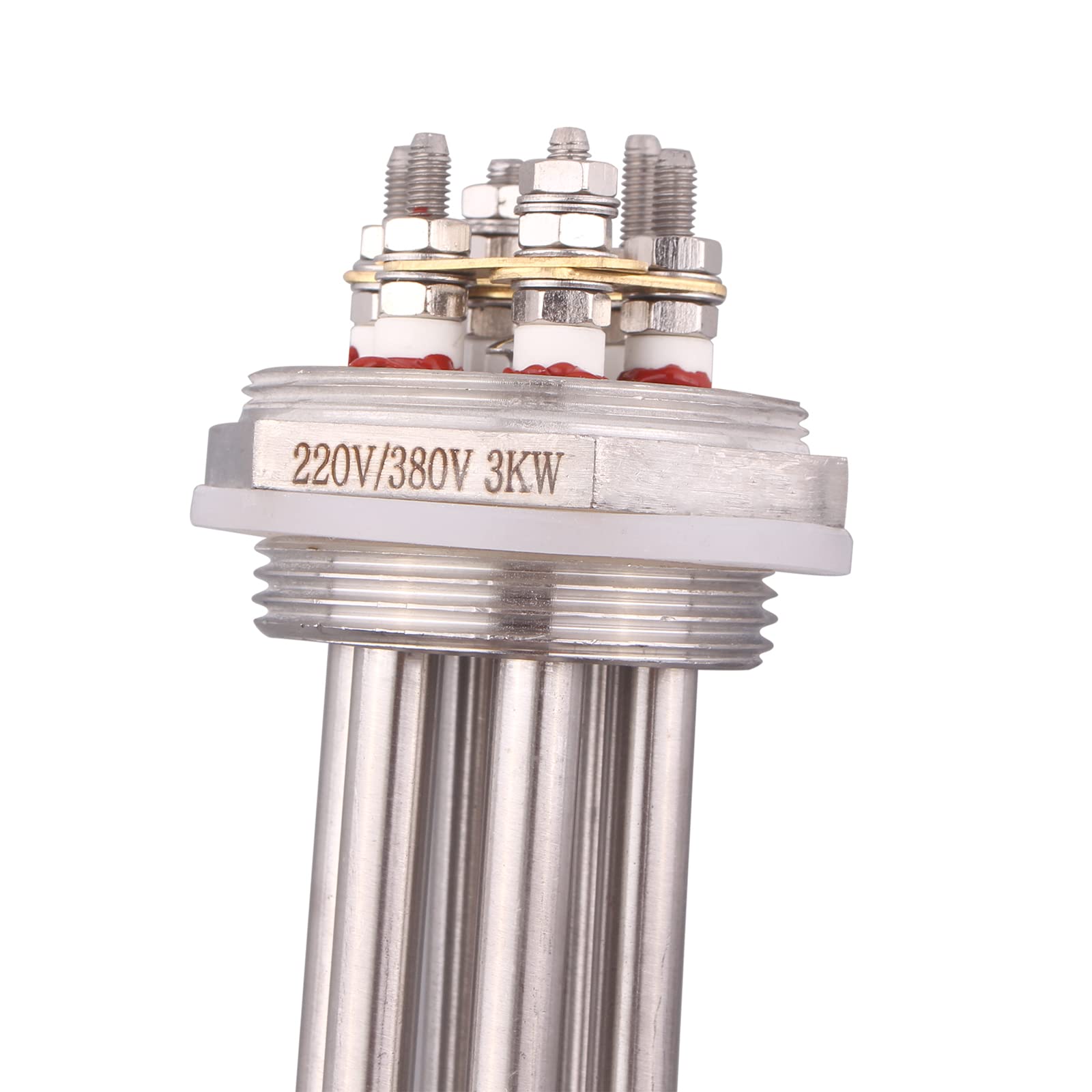 DERNORD 220V 3000W 1-1/2 Zoll Heizelement U Typ Elektrische Brühwasser Heizung BSP Gewinde Edelstahlflansch