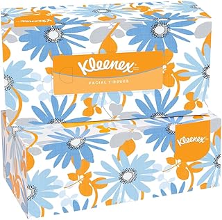 Facial Tissue Box 60037 - 2 ply Flat Box Facial Tissue - 2 Tissue Boxes x 200 Face Tissues - Sheet Size 21 x 21 cm (400 facial tissue)