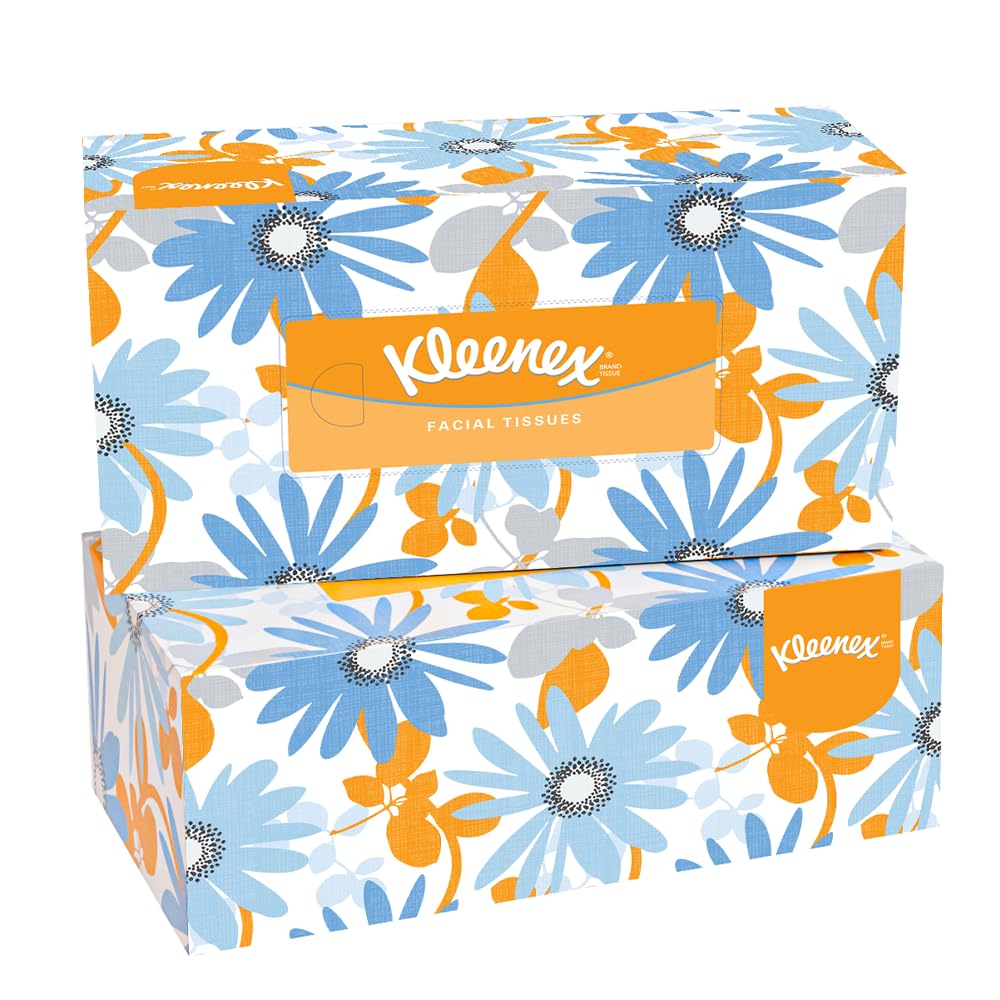 Facial Tissue Box 60037 - 2 ply Flat Box Facial Tissue - 2 Tissue Boxes x 200 Face Tissues - Sheet Size 21 x 21 cm (400 facial tissue)