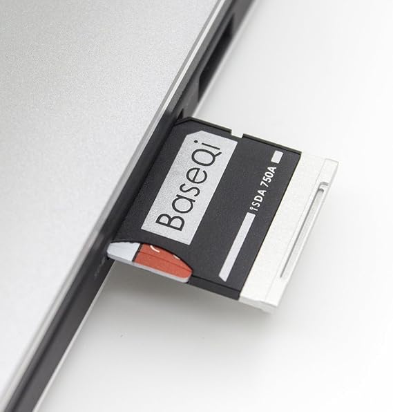 BaseQi Aluminum microSD Adapter for Dell XPS 15 (Model 9550) y. 2016