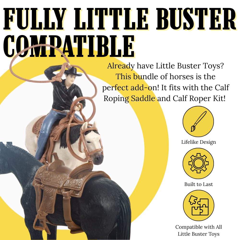 Amazon.co.jp: Little Buster Toys Quarter Horse Pack - Black and