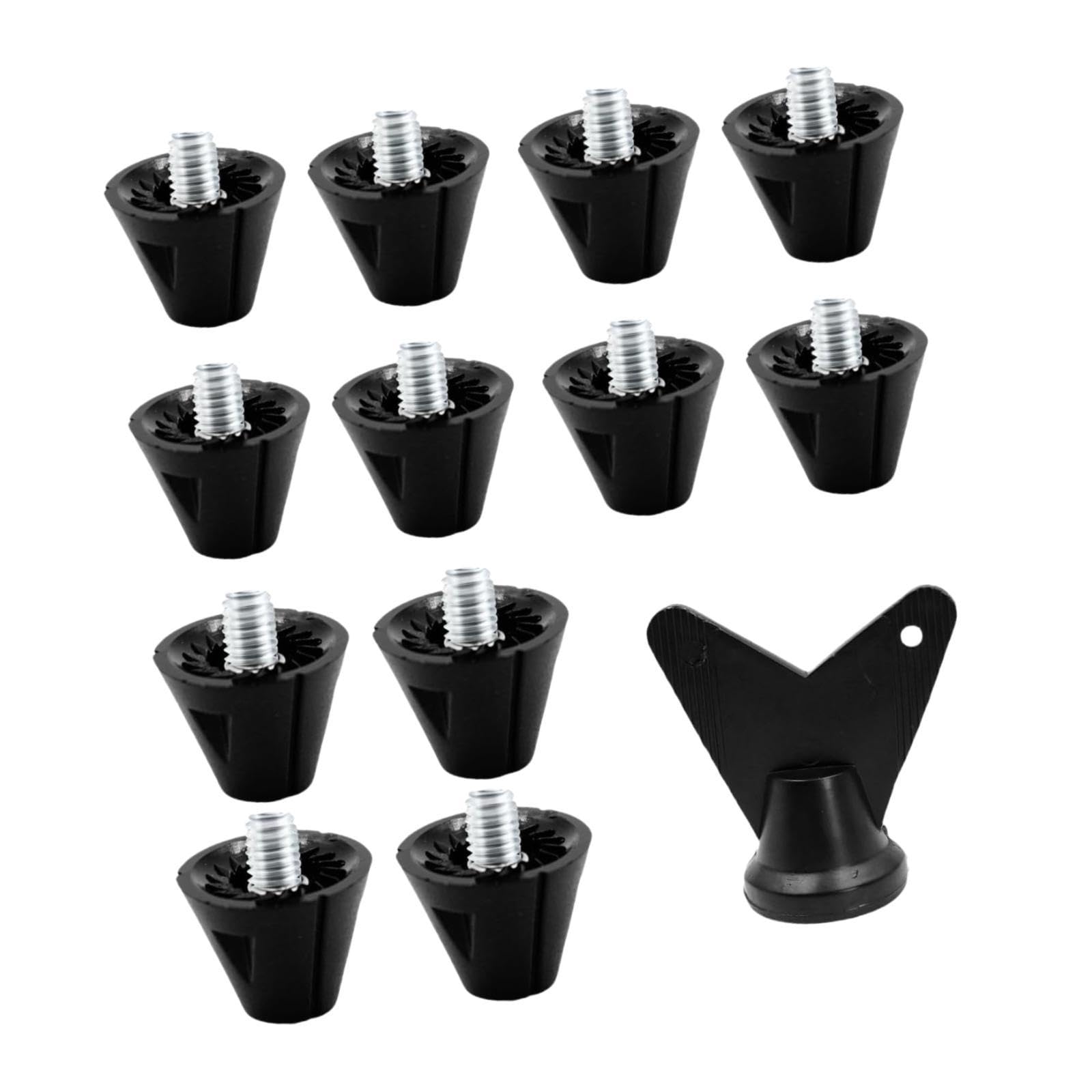 BNF®12 Pieces Football Boot Spikes Stable Soccer Studs for Sports Indoor Outdoor|Sporting Goods | Outdoor Sports | Track & Field|8 Football Studs 1.3 cm-image-24