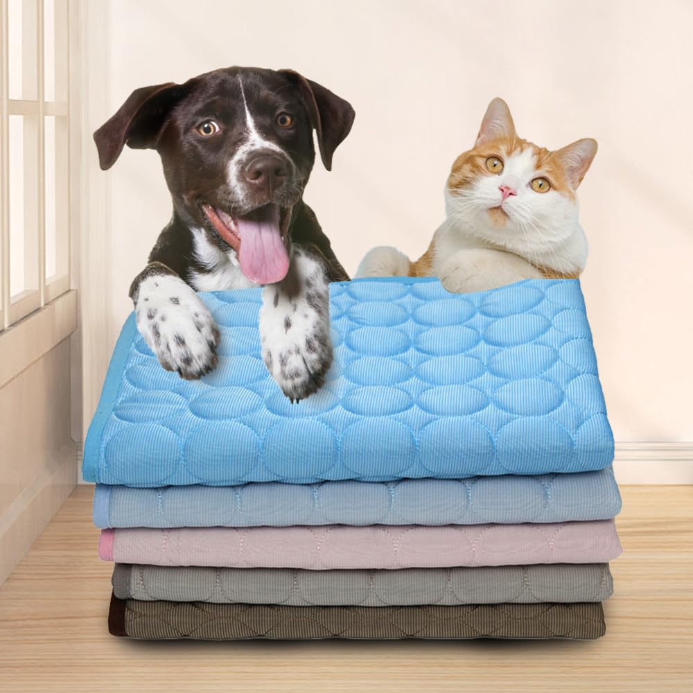 Generisch Kühlbett für Hunde, 2025 Neu Die Innovative Kühlmatte Für Hunde, Selbstkühlende Hundematte Dog Cooling Mat Pad Kühlmatte Katze Eiskühler (Dunkelblau, XL)