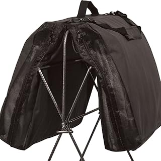 Dura-Tech Breathable English Saddle Pad Carrier | Color Black | Keeps Pads Clean and Dry | Unique Split Design for Saddle Racks | Easy Transport | Durable 420 Denier Nylon with Breathable Ends