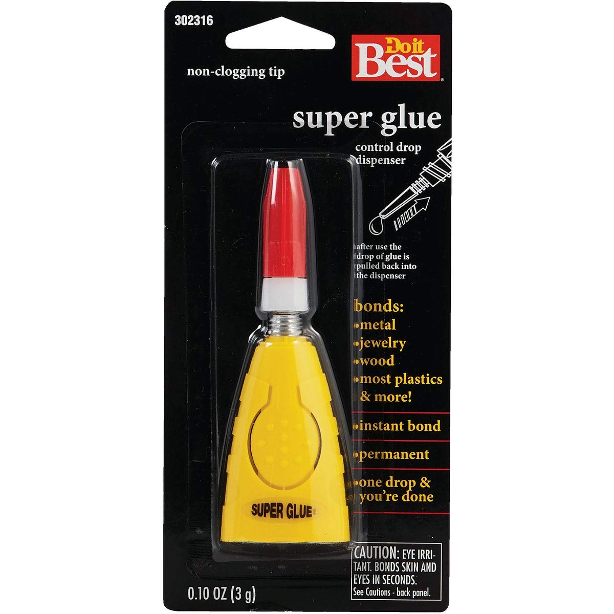 Do it Best 0.10 Oz. Liquid Super Glue with Control Drop Dispenser - 1 Each