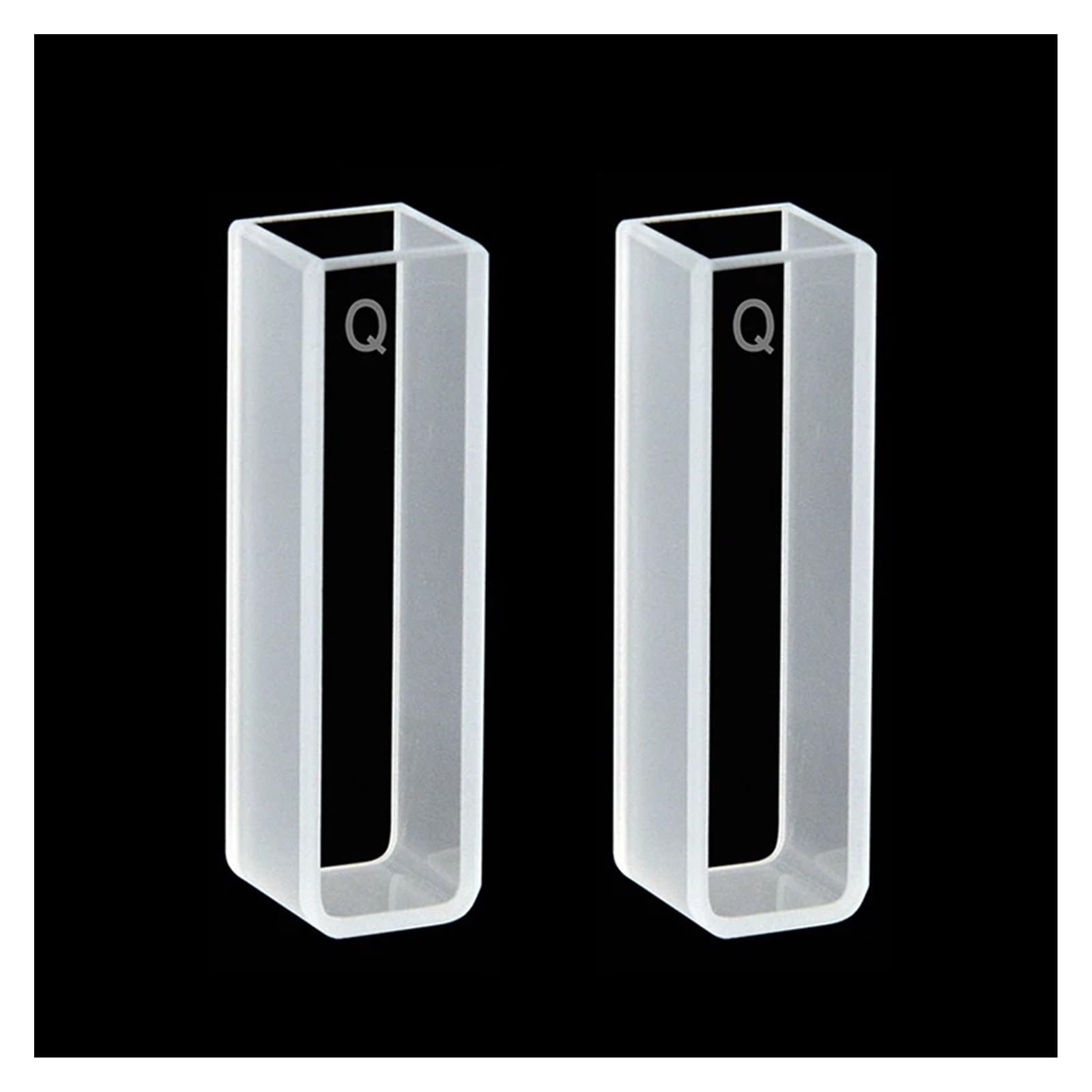 Cuvette al quarzo da 2 pezzi con coperchio, percorso ottico 10 mm, adatte for laboratorio spettrofotometrico