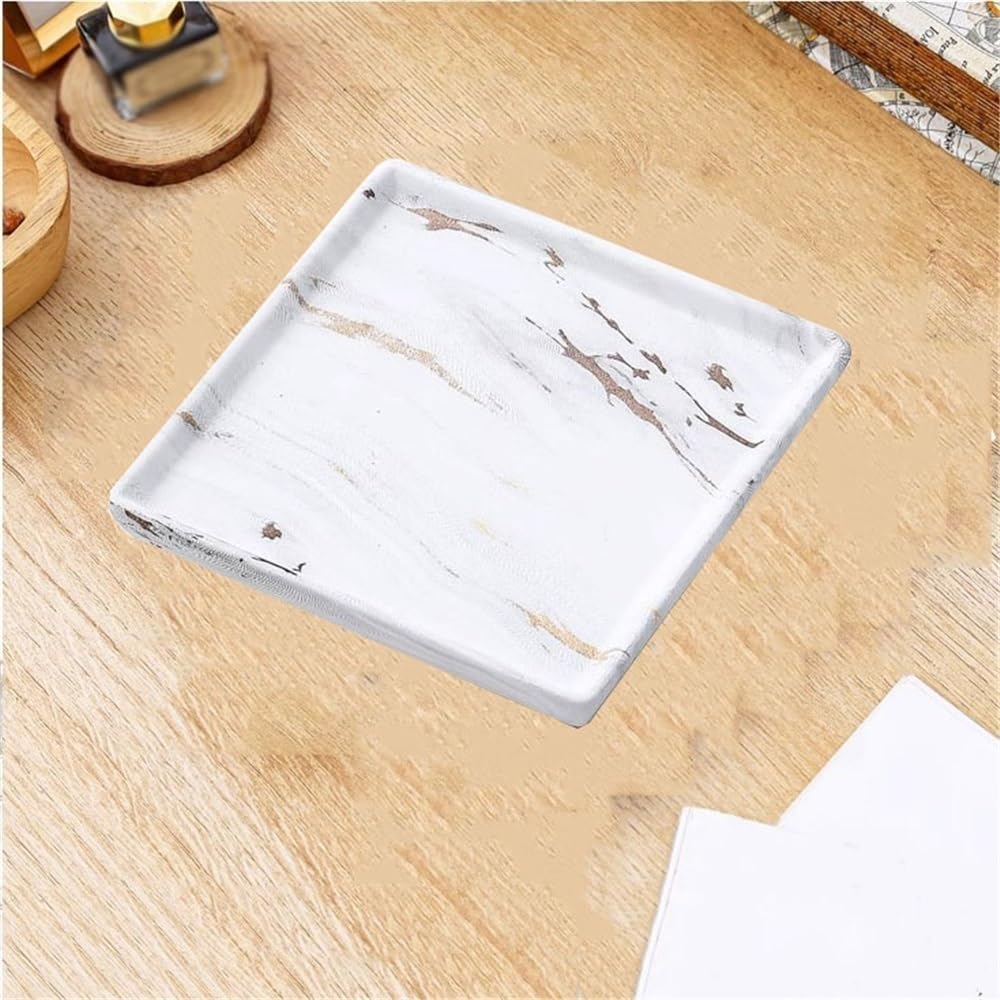 Versatile Sottovaso for Piante in Ceramica in Stile Moderno Imitazione Marmo(Grande)