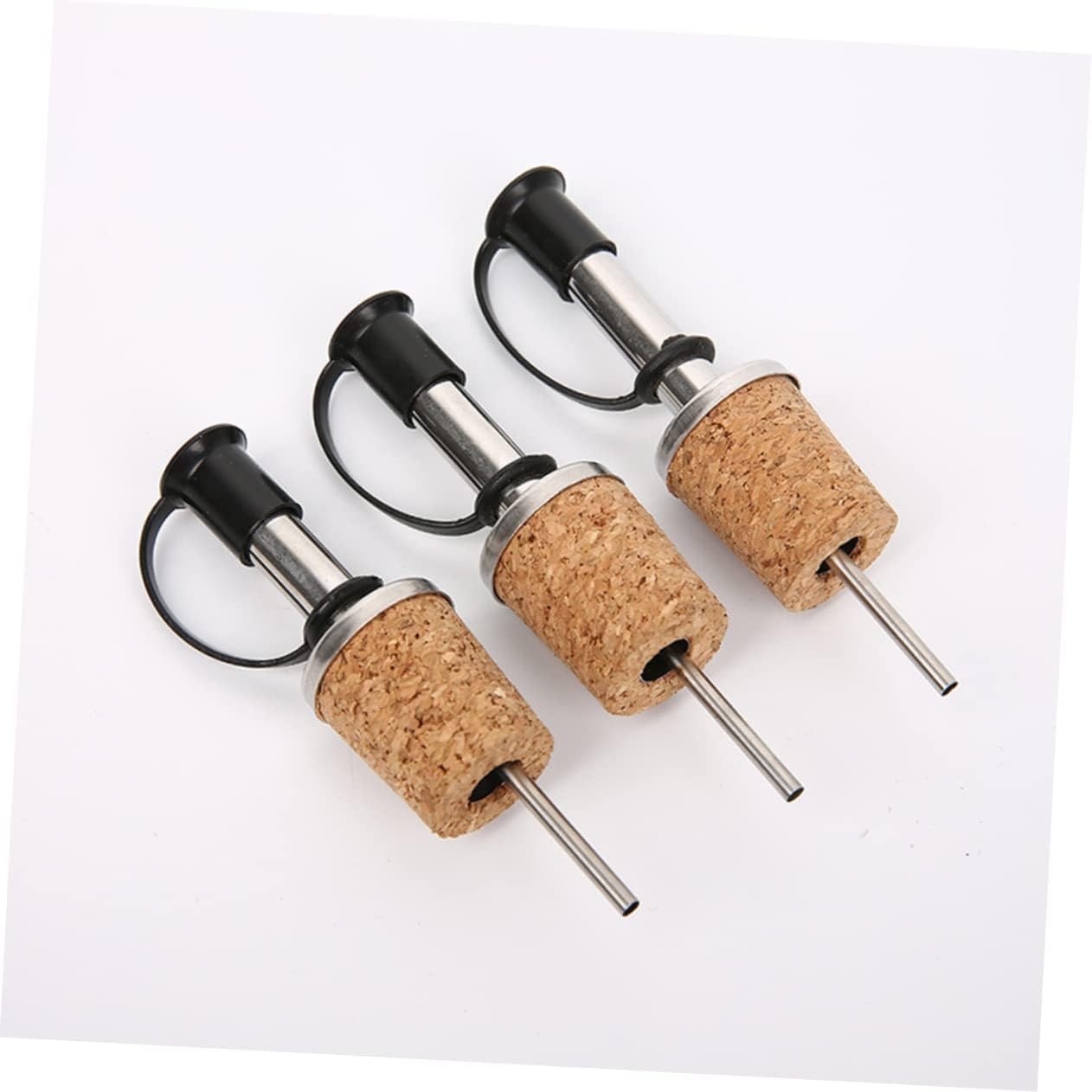 8pcs Stainless Steel Wine Pourer Oil Spout Wine Stopper Dispenser Bar for Home Bar