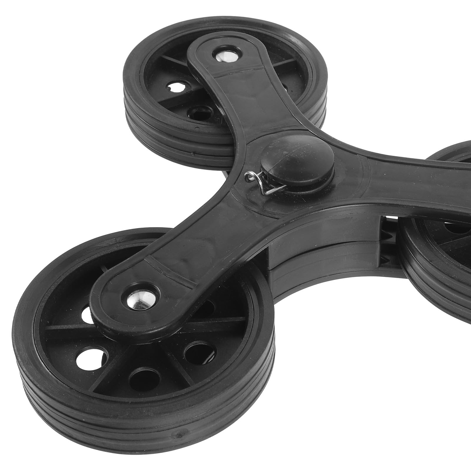 1paire Roues Triangulaires Plastiques pour Chariot de Courses avec Roulements Roues Increvables pour Escalade Escaliers Remplacement pour Chariot Caddie et Trolley Stabilité