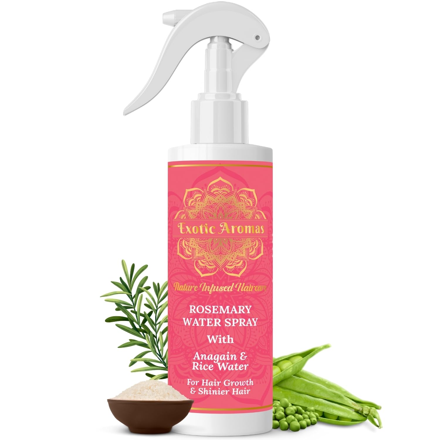 Exotic Aromas Rosemary Water Spray with Rice Water & Anagain For Hair Growth & Shinier Hair-100 ML-image-38