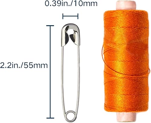 Miniatura 3 de vrupin 300 pasadores de seguridad, de 2.2 pulgadas2.126 in, níquel, plata, metal, a granel, pequeños, multiusos, extrafuertes, de uso amplio,