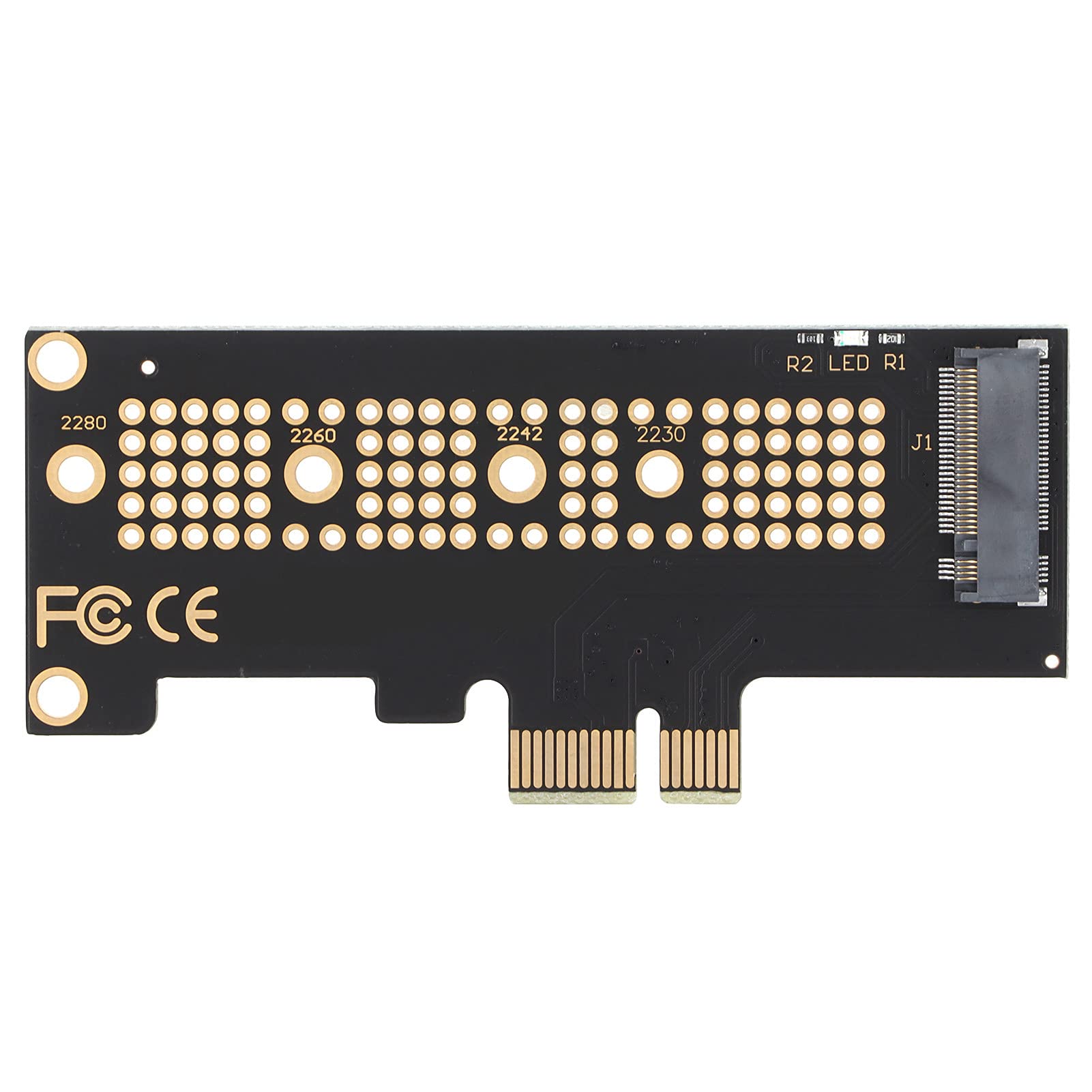 Adattatore PCIe M.2, Convertitore M.2 NVME e AHCI NGFF (non per SATA) da SSD a PCIe 3.0, Compatibile con la Dimensione 2280 2260 2242 2230, per 7/8/10 Linux(PCIE x1)