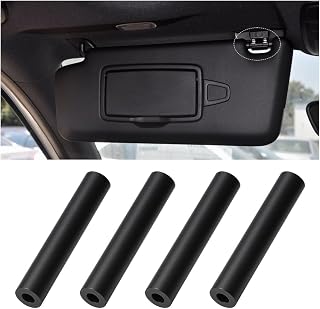 Car Sun Visor Repair Kit, 4PCS Rubber Vehicle Visor Tubes for Driver & Passenger Side, Auto Sunvisor Repair Pipe Replacement Accessories, Compatible with 2007-2017 Wrangler