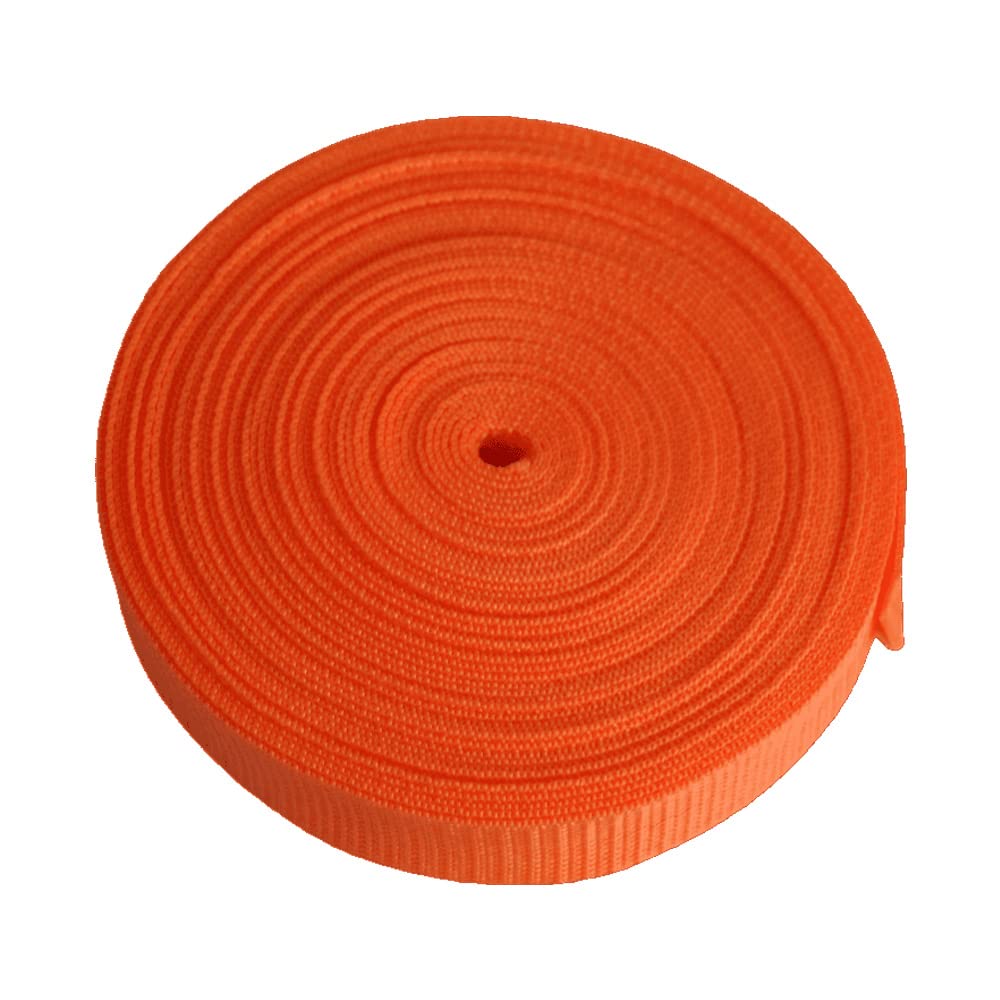 Polypropylene Webbing Straps 20mm 25mm 30mm 38mm 40mm 50mm Tape Backpack Luggage Straps Crafts Outdoor DIY Colours Lengths (38mm/10m, Orange)