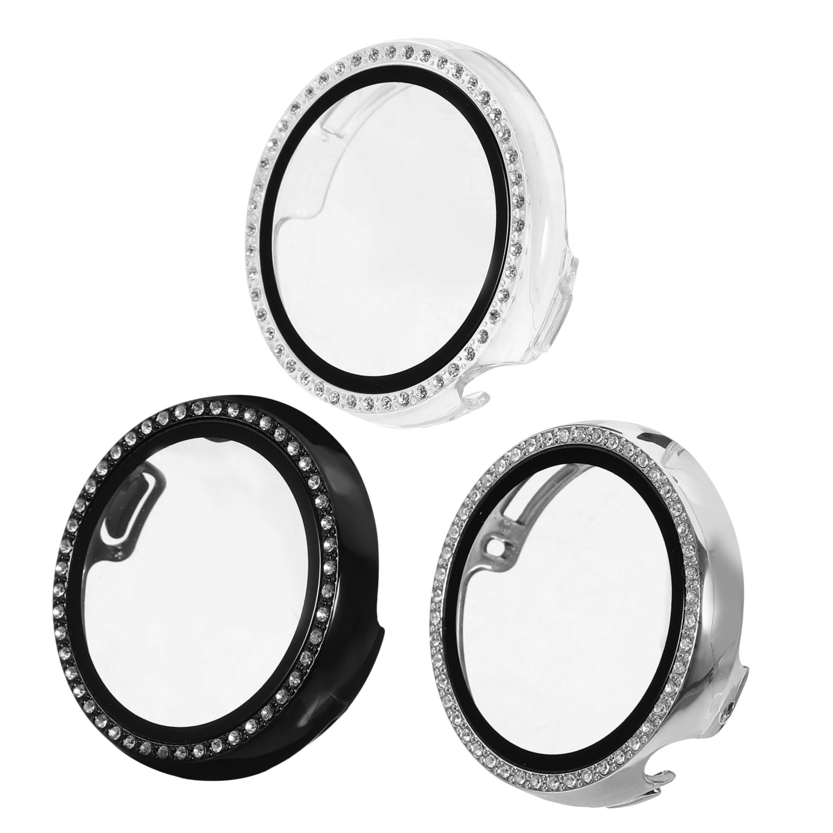 HOMSFOU Lot De 5 Coques De Montre Intégrées en Strass pour Montre Connectée Légères Et Robustes 3 X 5 Pièces