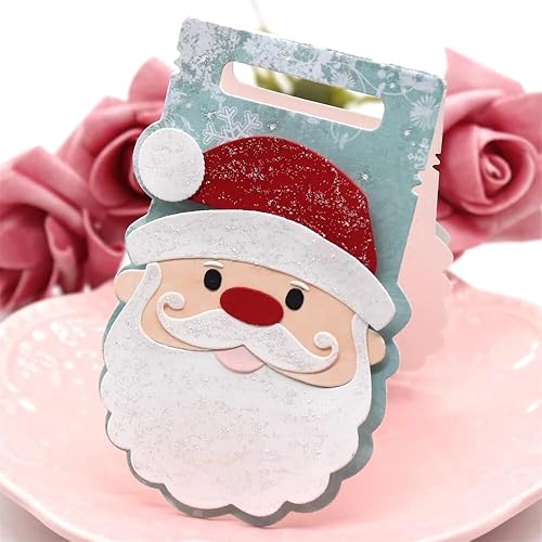 Metal Christmas Cutting Dies, Christmas Santa Bag Topper Die Cuts Embossing Stencils Template Mould for Card Scrapbooking and DIY Craft Album Paper