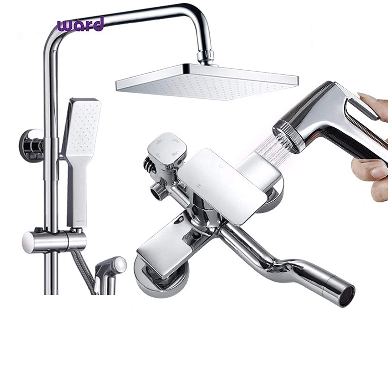 Ensemble de vannes à double tête pour résoudre le manque de pression sous la douche