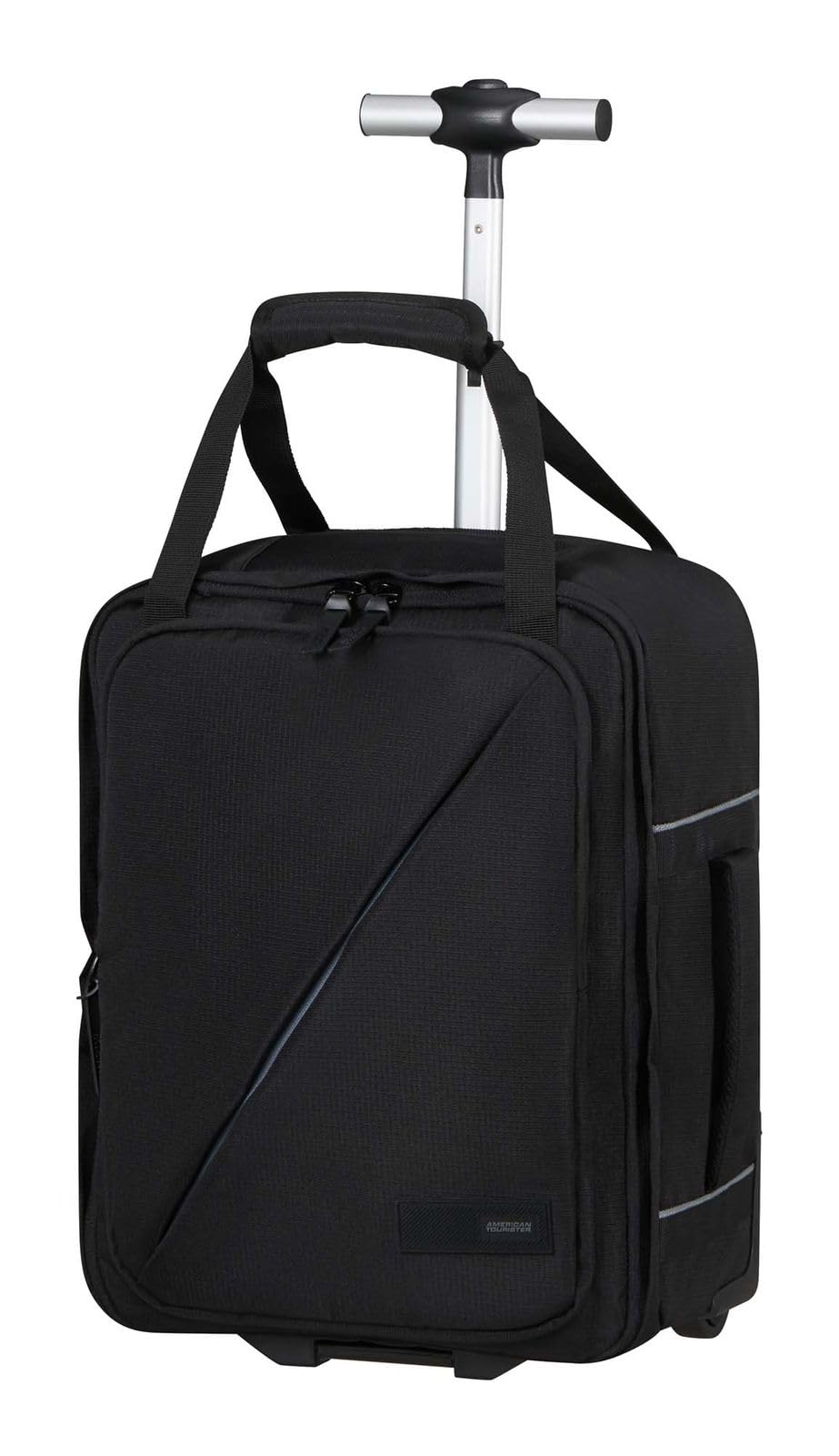 American Tourister Take2Cabin - Ryanair/Wizz Air/Vueling Bolsa de Cabina 40 x 30 x 20 cm, 24,5 l, 1,50 kg, Mochila con Ruedas, Equipaje de Mano, Mochila de Avión MS Bajo Asiento, Negro