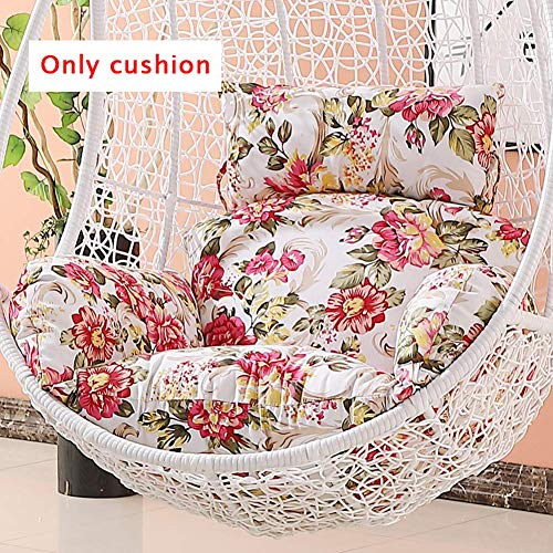 YXZN Swing Seat Cushion without Stand Hanging Egg Hammock Chairs Cushions with Pillow Waterproof Detachable Washable(Only Cushion)
