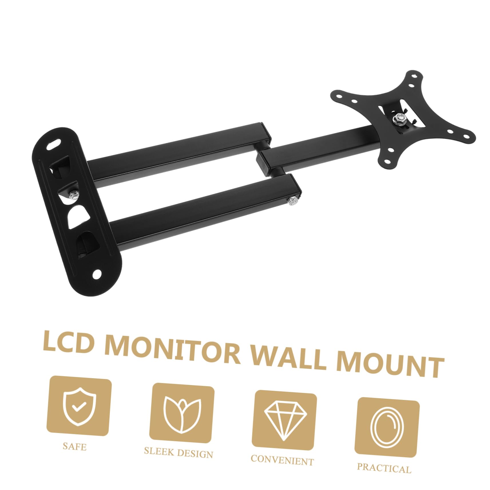Angoily Supporto Da Parete Per Tv Snodabile Supporto Per Monitor Lcd Con Braccio Estensibile Inclinabile e Girevole Compatibile Con Tv Da Design Salvaspazio