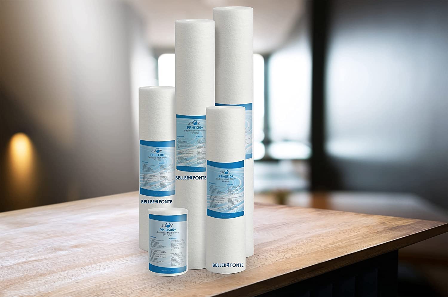 50x Filtro Agua para filtración de sedimentos, partículas e impurezas hasta 1 micra para carcasas estándar de 10”