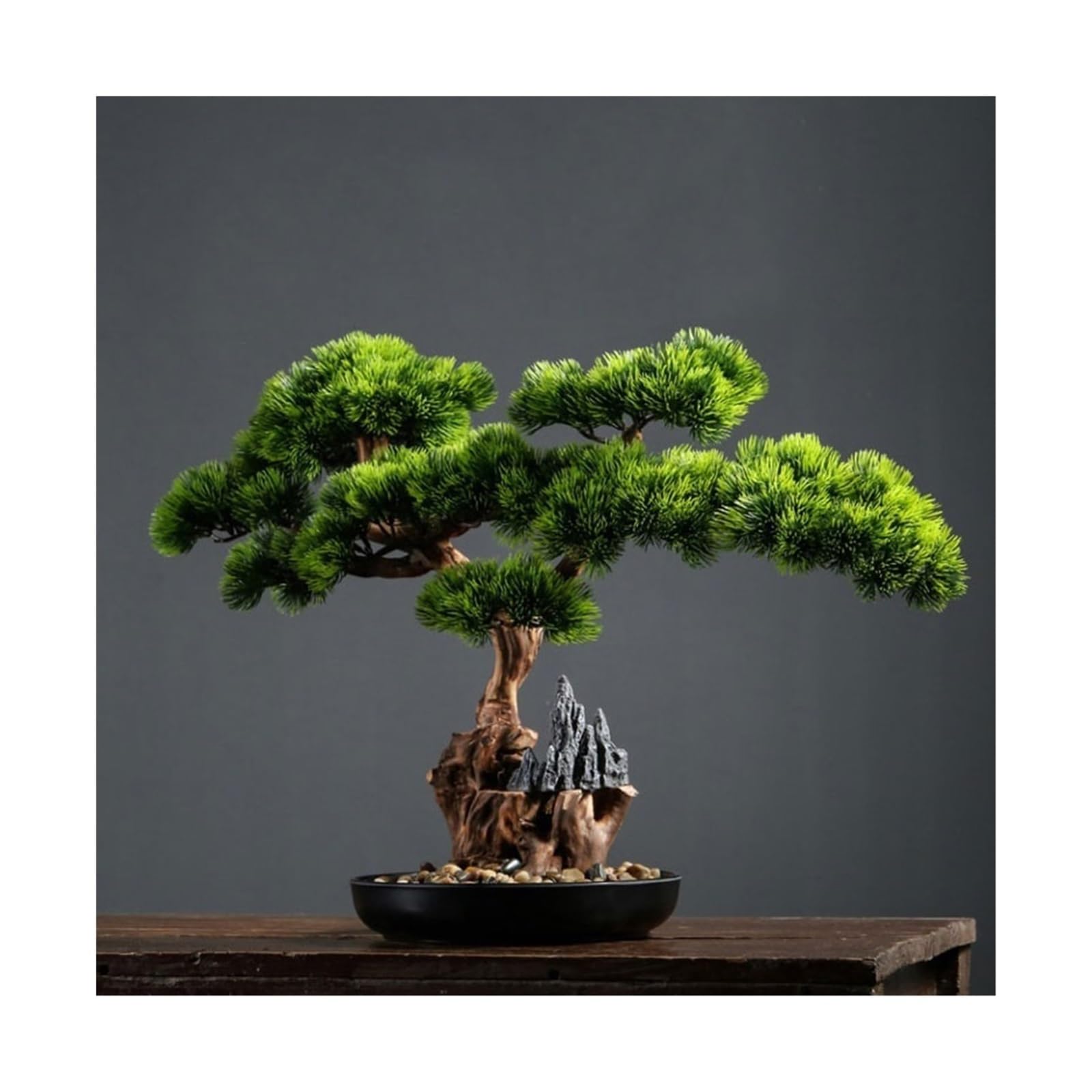 HCZKIUJY Bonsai Entrance Simulation Tree Decorative Ornaments Zen Feng Shui Bonsai High-grade Fake Tree Greenery Decoration Plant