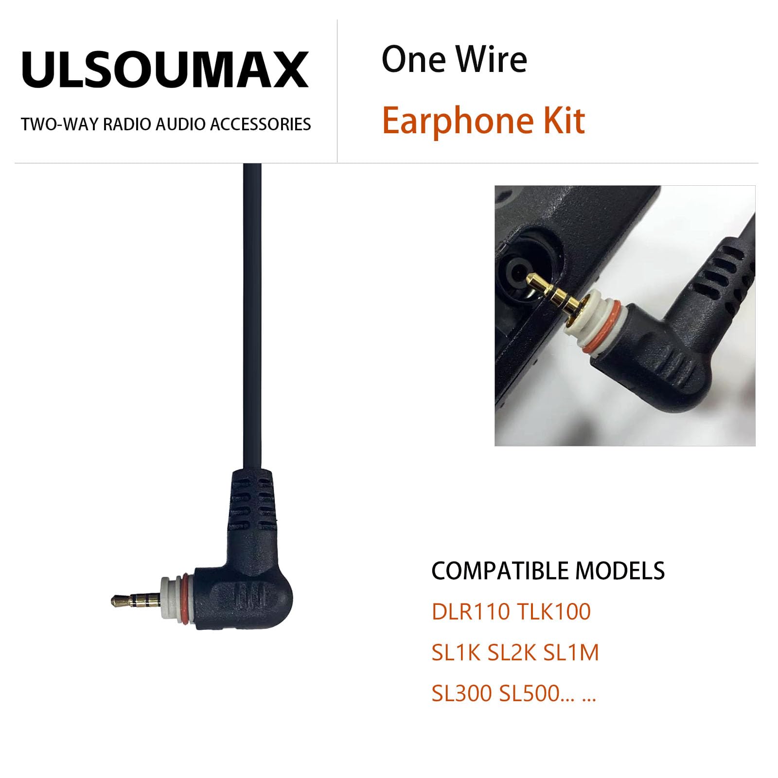 Casque Compatible avec SL300 SL1600 SL2600 SL4000 SL7550 DLR110 SL1K SL1M Talkie-Walkie 2 Voies Radio avec Casque Acoustique et Microphone PTT