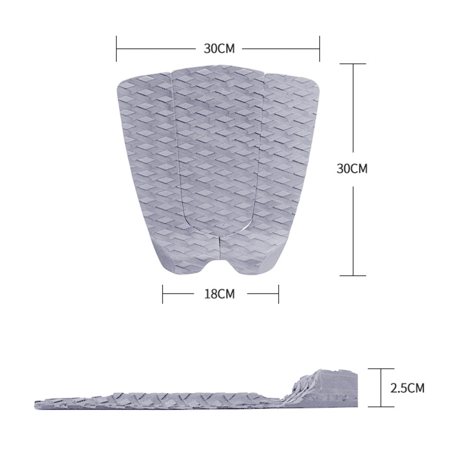 3X Surfboard Traction Pad Deck Tail Pads Imbottitura da Surf Self Sticky Premium Eva Deck Grips Mat Board Pads per Skimboarding Shortboards