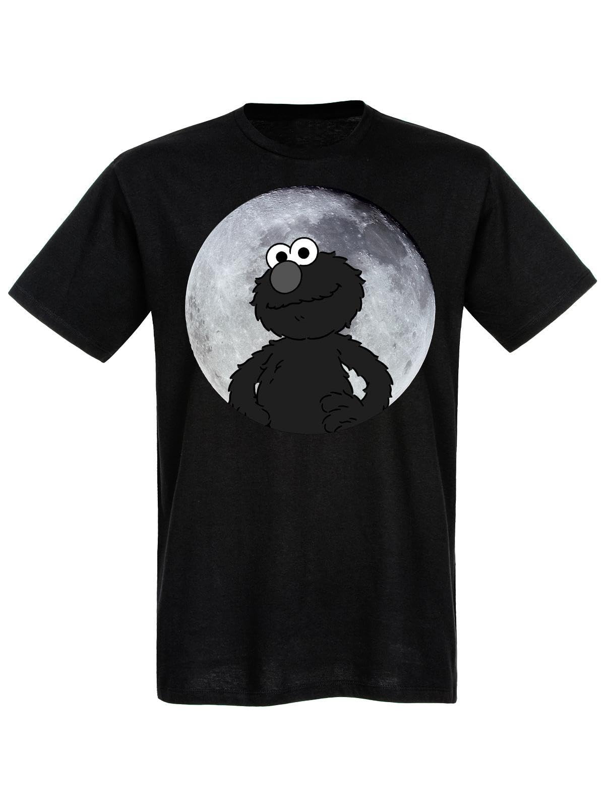 Sesame Street Elmo and Oskar Moonnight Men's T-Shirt Black