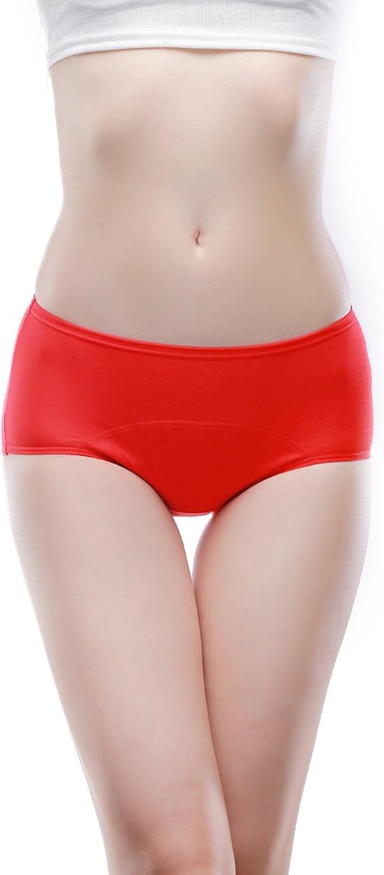 Miniatura 3 de Panties menstruales a prueba de fugas de fibra de viscosa de bambú multipaquete, tamaño EE.UU. XXS-3XL10