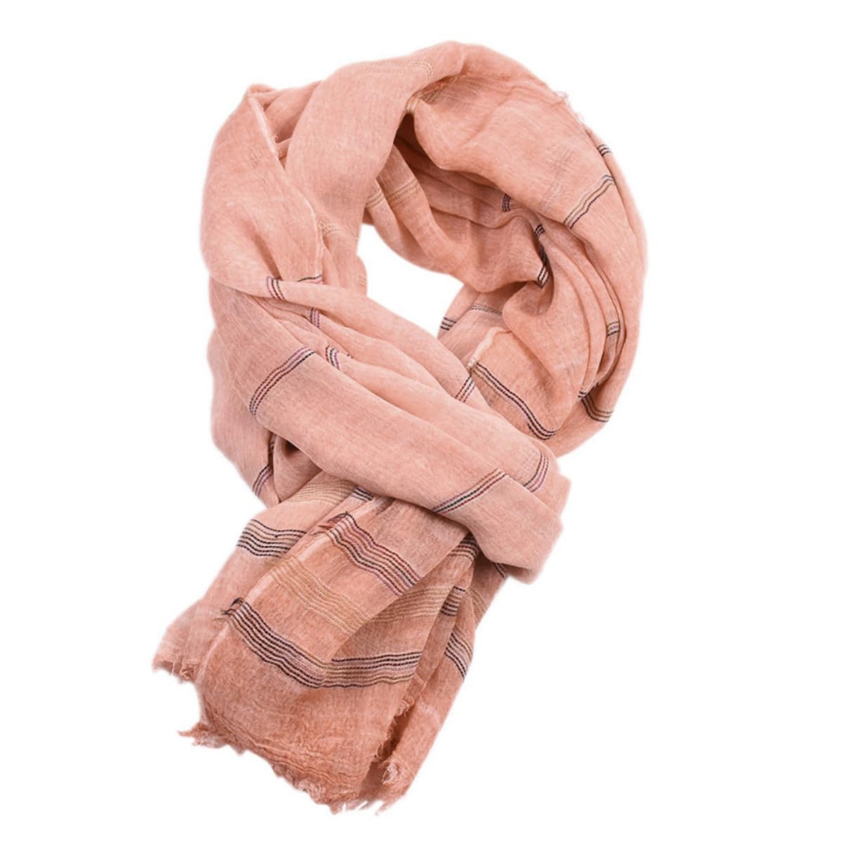 PACKOVE Scarf 2pezzi in Cotone, Tinta Unita, Accessorio Moda Unisex | Khaki e Rosa, per Donne e Uomini, Uso in Ambienti Climatizzati e Turismo Balneare