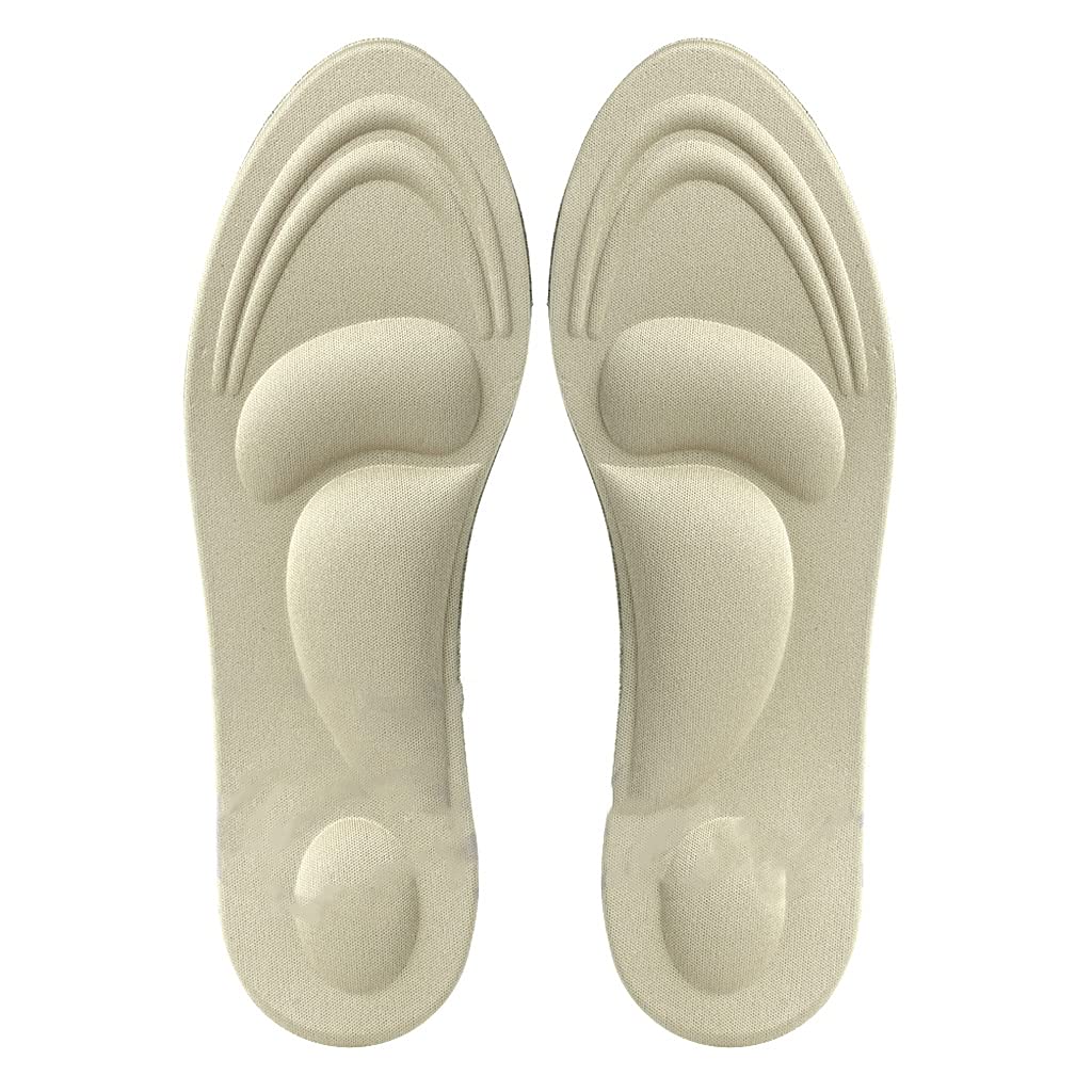 Gwxevce 2Piece 3D Sponge Soft Insole Comfort High Heel Shoe Pad Pain Relief Insert Cushion Skin Color