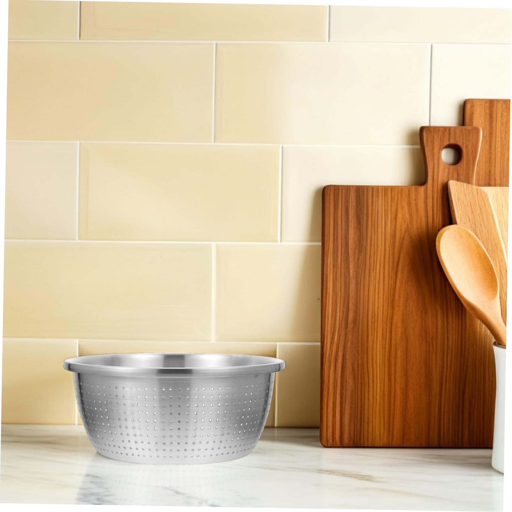 Colador Perforado de Acero Inoxidable de 26cm para Cocina