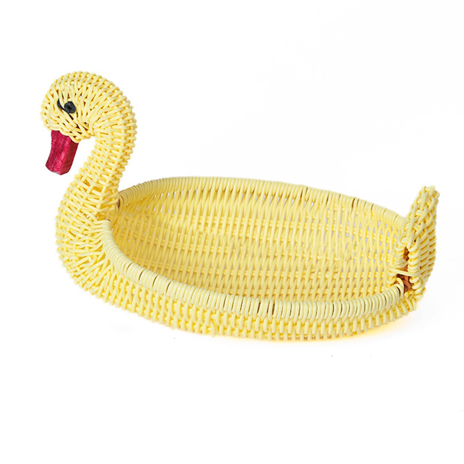 ordinarYone Creative Animal Designs Fruit Basket for Home Storage Imitating Rattan Weave PP Materials