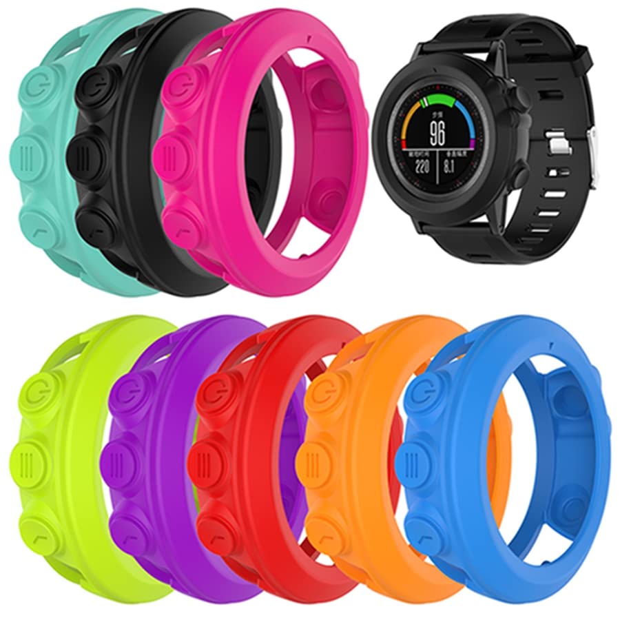 Coque silicone souple Garmin Fenix 3 et HR protection montre sport Agate - 2